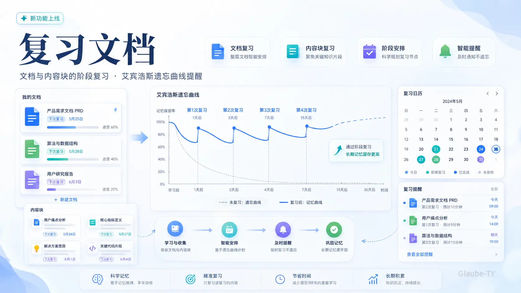 思源笔记主页插件：复习文档组件